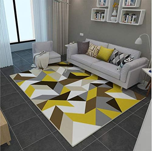 Heila Rug Living Room Bedroom Rug Modern Minimalist Style Geometric Yellow Pattern Size: 160 x 230 cm, 200 x 300 cm