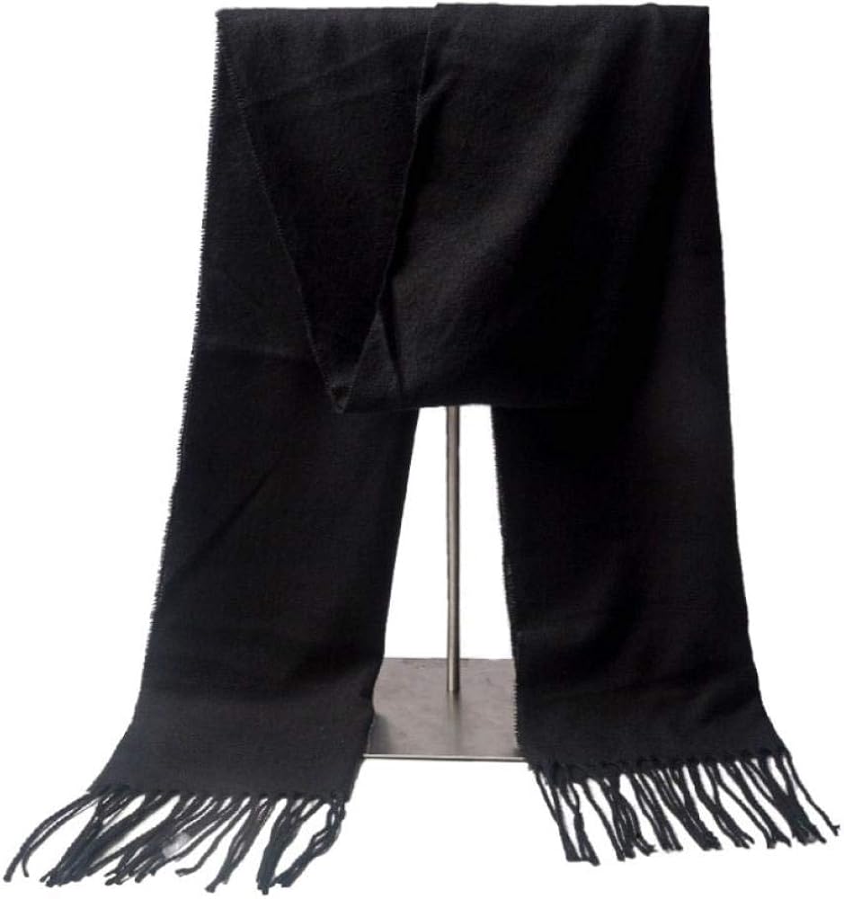 Imitation cashmere scarf Pure color cashmere scarf shawl tassel dual