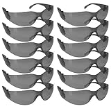 SAFE HANDLER Full Color Safety Glasses | One Size, Adult, Youth, Full Color Polycarbonate Lens and Temple, BLACK, 12 per Box (1 box/12 Pairs)