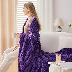 NEWCOSPLAY Super Soft Throw Blanket Purple Premium