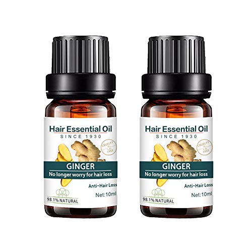 Kasien Hair Growth Liquid, Natural Ginger Hair Growth Essence liquid Fast Hair Growth Natural Hair Loss Treatment (2 Pcs)