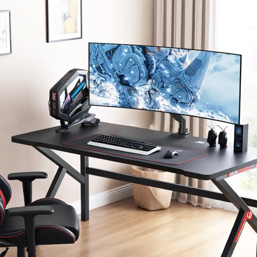 PUTORSEN 17-49 Inch Monitor Mount, Max 20 kg, Premium Aluminium Screen Mount for Flat/Curved Monitor with VESA 75 x 75/100 x 100 mm, Gas Spring Monitor Desk Mount