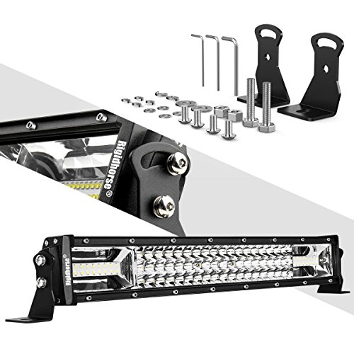 LED Light Bar Rigidhorse Triple Row 22 Inch 180W LED Work Light Spot Flood Combo LED Light Bar/Driving Lights With Adjustable Mounting Bracket, For Trucks/Off Road Lights/SUV Lighting