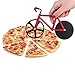 Besiva Pizza Cutter - Bicycle Pizza Cutter Wheels, Kitchen & Dinning Stainless Steel Wheels Cutter Tool(Black/Red)