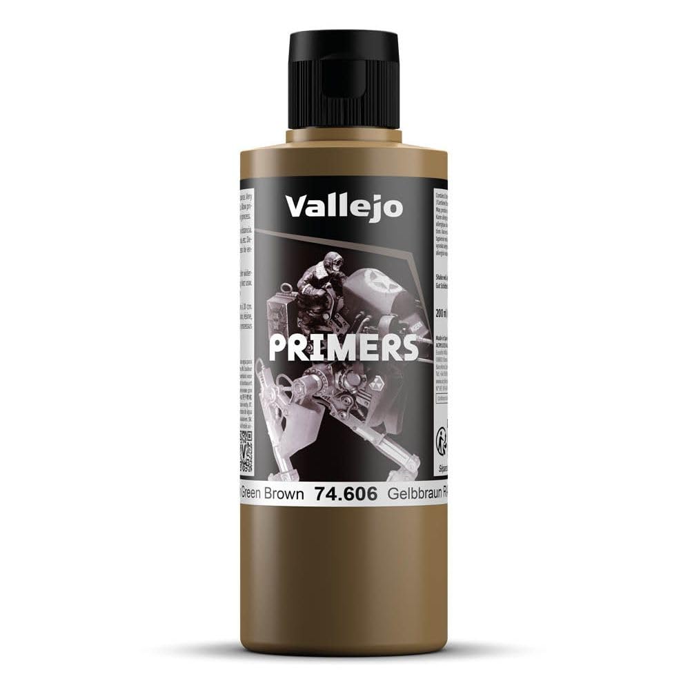 Vallejo Surface Primer Gelbbraun RAL8000, Acrylic Matte Finish Primer for Airbrush, Quick-Drying, High Adhesion for Models and Miniatures, 200 ml — image 1