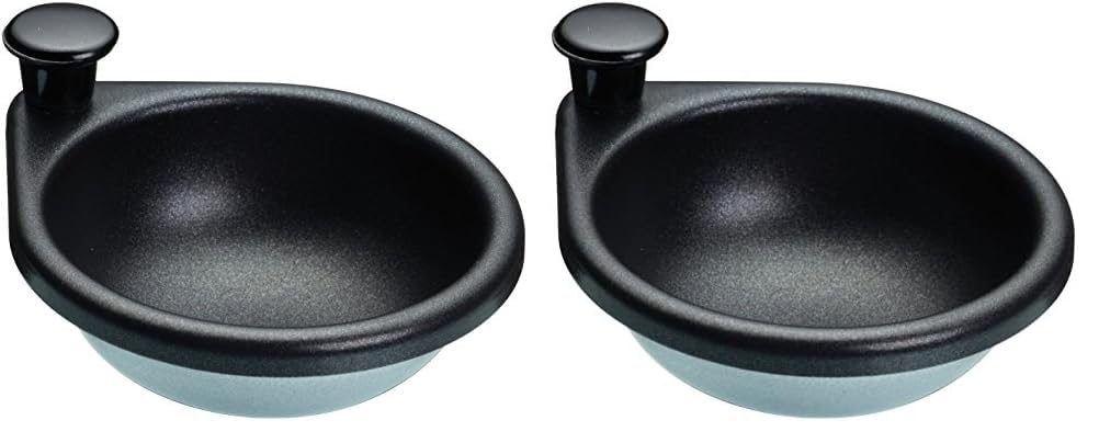 KitchenCraft Non Stick Egg Poacher Cup for Single Egg, Metal, 7 cm (2.8") (Pack of 2)