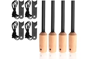Miyake 4 Pack 5/16 Ferro Rod Fire Starter with Multi Tool Striker Flint and Steel Survival for Camping, Hiking, Emergency and Addition to Your Emergency Survival Kit