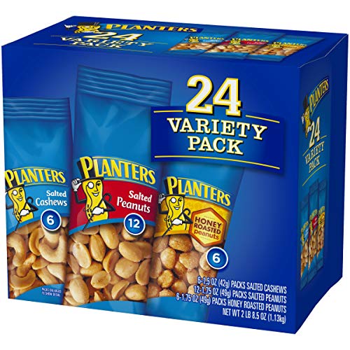 PLANTERS Variety Packs (Salted Cashews, Salted Peanuts & Honey Roasted