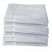 6 Pack Hotel Quality 100% Cotton Terry Tub Mats - White