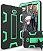 TIANLI Samsung Galaxy Tab A 10.1 Case Hard Kickstand Unique Veins Three Layer Heavy Duty High Impact Absorption Anti Scratch Fingerprint Resistant,Black Green