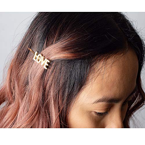 Pearl Hair Clip - 9 Hair Accessories for Women - Bobby Pins Pearl Hair Clips for Women & Hair Barrettes for Women - Large Gold Hair Pin with Rhinestone - Love Hair Pins - Hair Clips for Girls - Thumbnail 7