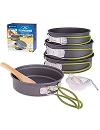 RoryTory Camping Plegable Pots & Pan Kit de superv