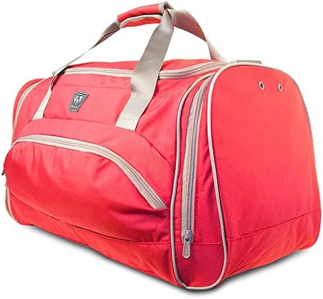 Fitmark Power Duffel for Sport, Gym, and Travel, with Ultra Comfort Strap, Barberry