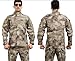 Camouflage Military Battle Dress Uniform Set, Coat + Pant Camo Paintball Hunting Clothing, ACU Type Tactical Military Combat Cargo BDU Suit