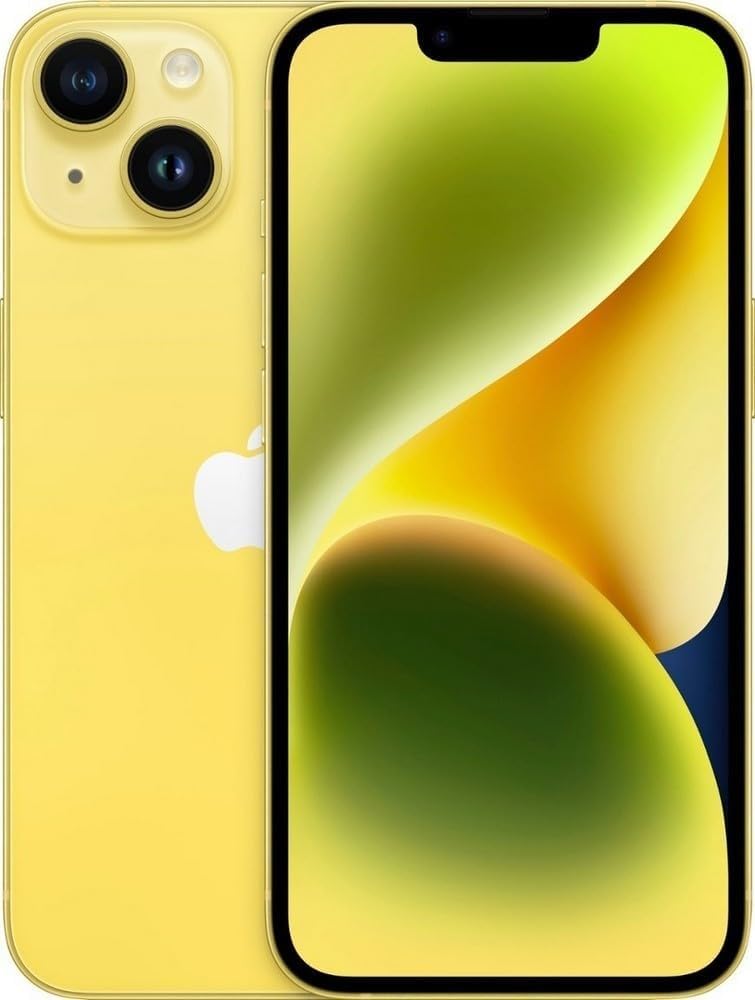Photo 1 of Apple iPhone 14, 256GB, Yellow - Unlocked (Renewed)