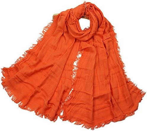 Women Large Pashmina Scarf Super Soft Cashmere Feel Shawl Wraps Winter Scarves (Orange)