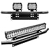 MICTUNING Universal License Plate Mounting Bracket Front Bull Bar Bumper for Off Road LED Work Light Bar primary