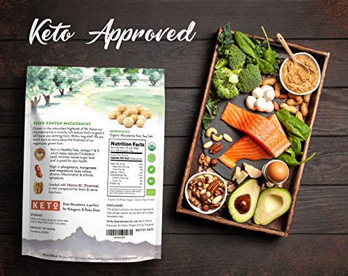 Macadamia Nuts 680g ( 24 ounce 1.5 lb ) Dry Roast Macadamias Enzo Original Sea Salt Flavor from Kenya, a proud Fairtrade Macademia The Perfect Healthy Holiday Snack
