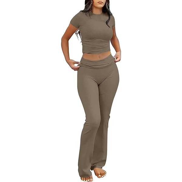Amazon.com: ZFLM Casual Workout Two Piece Outfits for Women