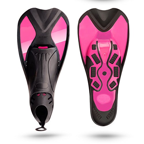 Short Dive Fins Dual-composite fin blade Swim Fins for Adult Swimming and Snorkeling Divers Diving Training Men Women