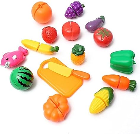 Amazon おもちゃプラスチック製キッチンフードフルーツ野菜切る子供教育玩具 セット おもちゃ