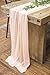 Ling's moment 10Ft Light Peach Sheer Table Runner for Rustic Boho Wedding Party Bridal Shower Decorations