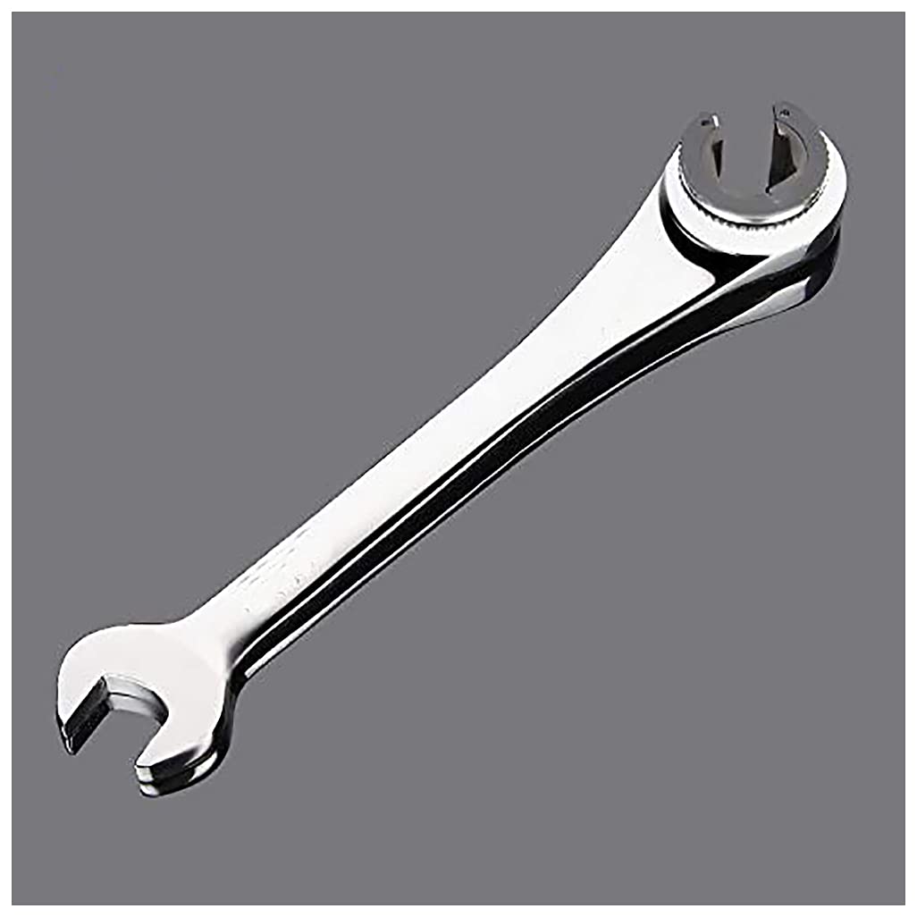 TopHomer 16mm Tubing Ratchet Wrench Ratchet Double Open End Flare Nut Wrench Chrome Vanadium Steel Fixed Head Ratchet Wrench