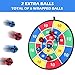 Fabric Dart Board Game with 20 Balls - Hook-and-Loop Fasteners- 14.5 Inches Diameter - Safe for Kids