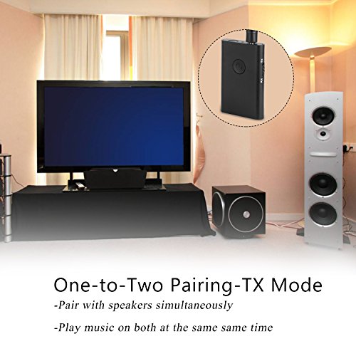 Bluetooth Transmitter / Receiver aptX Low Latency, 2-in-1 Wireless 3.5mm Audio Adapter for TV Home Car Stereo System