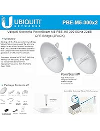 Ubiquiti pbe m5   300 (2 Pack) POWERBEAM M5 22dBi Airmax Bridge 300 mm 5 GHz al aire última intervensión
