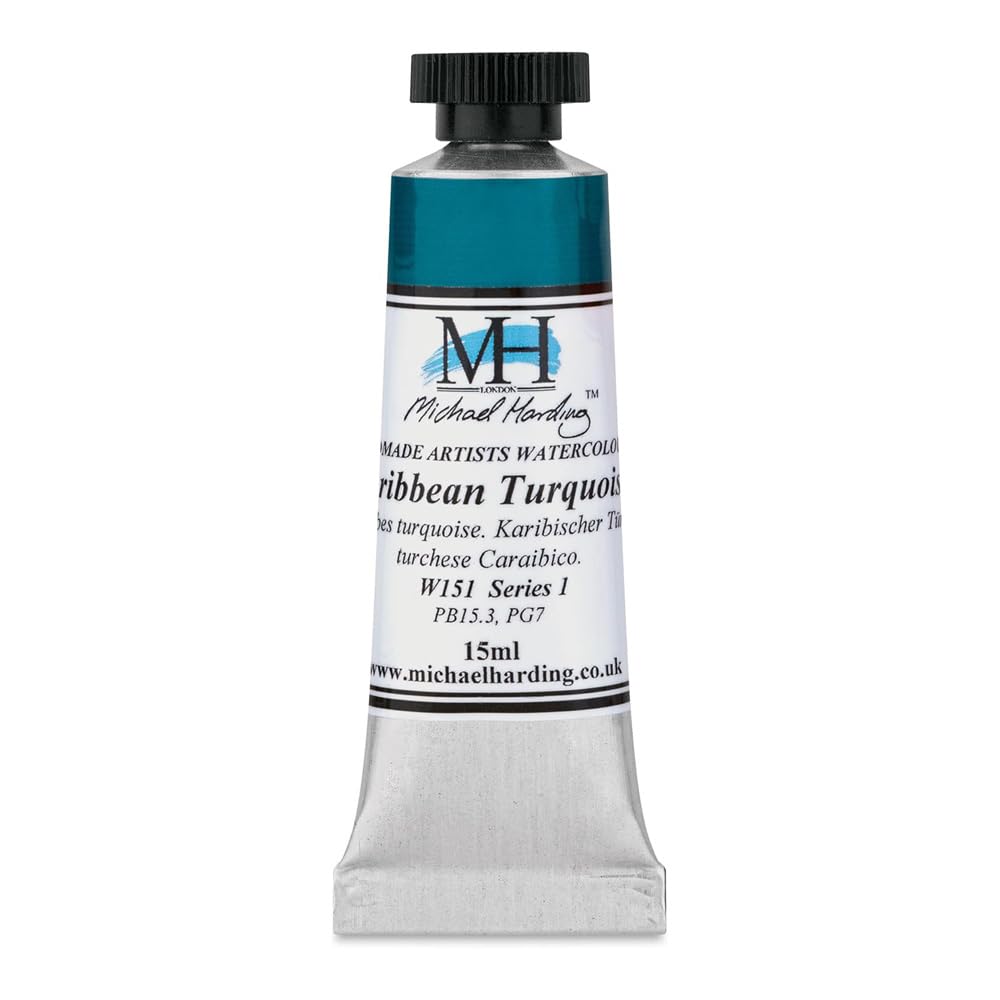 Michael Harding Professional Watercolors - 15ml Tubes (Caribbean Turquoise)