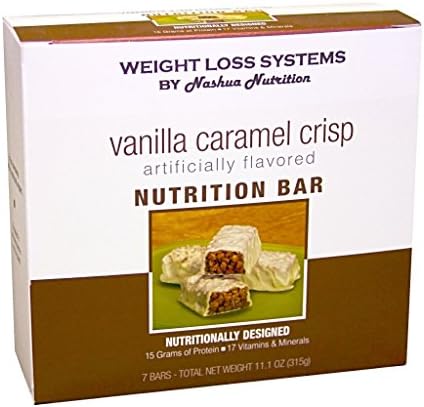 Weight Loss SystemsProtein Bar - Vanilla Caramel Crunch (7/Box) - High Protein - Low Net Carb - Aspartame, Wheat and Gelatin Free