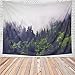 Galoker Misty Forest Tapestry Wall Hanging Forest Tree Tapestry Fantastic Fog Magical Trees Tapestry Nature Landscape Tapestry Bohemian Plant Wall Tapestry for Bedroom Living Room Dorm