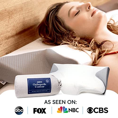 SUTERA Contour Memory Foam Pillow for Sleeping, Orthopedic Cervical
