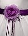 NNJXD Girl Tutu Flower Petals Bow Bridal Dress for Toddler Girl Size 6-7 Years Big Purple