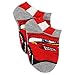 Disney Cars Boys 6 pack Socks (4-6 (Shoe: 7-10), Grey/Multi No Show)