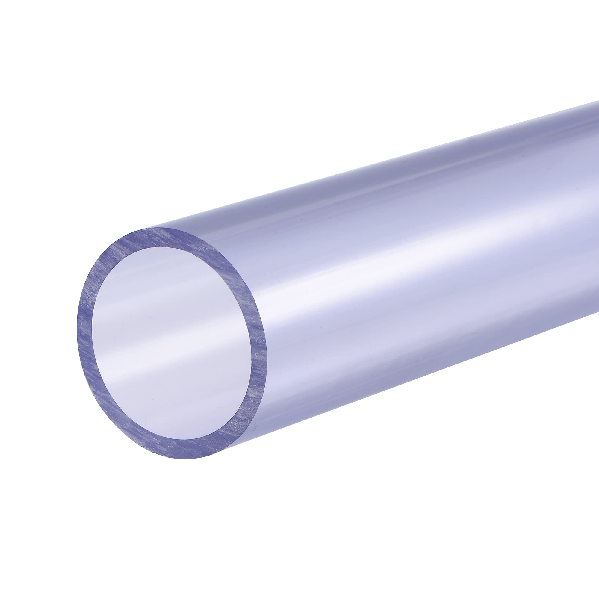 sourcing map PVC Rigid Round Pipe 33mm ID 40mm OD 0.2m High Transparency for Water Pipe, Aquarium, Fish Tank
