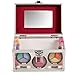 IQ Toys Pretend Play Makeup Beauty Princess Cosmetic Set with Mirror and Clear Sturdy Case for Kids Girls