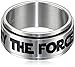 Star Wars Jewelry Men's May The Force Be with You Stainless Steel Spinner Ring, Size 9