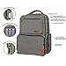 Bembar Co. Diaper Bag Backpack with Stroller Straps and Changing Pad - Grey Fashion Tote for Mom and Dad with Large Opening and Waterproof Insulated Pockets - Stylish Cute Baby Care Purse for Toddler