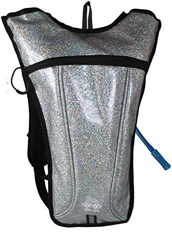 Sparkly Hydration Pack for Rave - Water Pack For Music Festivals, Raves, Hiking, Biking, Outdoors | 2L Water Bladder Water Bak