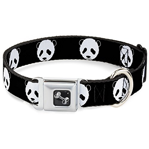 Buckle-Down Seatbelt Buckle Dog Collar - Panda Bear Repeat - 1