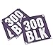 300 AAC Blackout (300 BLK) Stencils for Guns, Magazines and Accessories - 5 Pack - 2x2