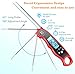 Digital Food Thermometer,Sunandy Cooking Instant Fast Read Electronic Meat Thermometer with Probe for Kitchen Outdoor Cook, BBQ, Poultry, Grill Food, Waterproof & Auto On/Off[Battery Included] (Red)