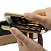 Gold Metal Cigarette Case with Electronic Lighter USB Rechargeable Hold 20 pieces Cigarettes
