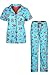 SofiePJ Women's Cotton Short Sleeve Long Pants Pajama Set