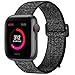 INTENY Sport Band Compatible with Apple Watch 42mm 44mm, Nylon Sport Loop, Strap Replacement for iWatch Series 4, Series 3, Series 2, Series 1 (Black Nike, 42mm 44mm)