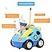 Sakiyr RC Cartoon Race Car with Music and Lights Electric Cartoon R/C Police Car Radio Control Toy for Kids and Toddlers