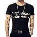 LOGEEYAR Mens Slim fit T Shirt Fashion Cotton Crewneck Tee Novelty Graphic Printed Short Sleeve Shirts