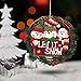 D-FantiX Christmas Wreath for Front Door, 14 inch Small Door Wreaths Indoor Holiday Christmas Decorations Seasonal Home Docer (Three Snowman, Let It Snow)